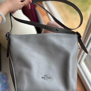 Coach Val Duffle Gray Leather Bag